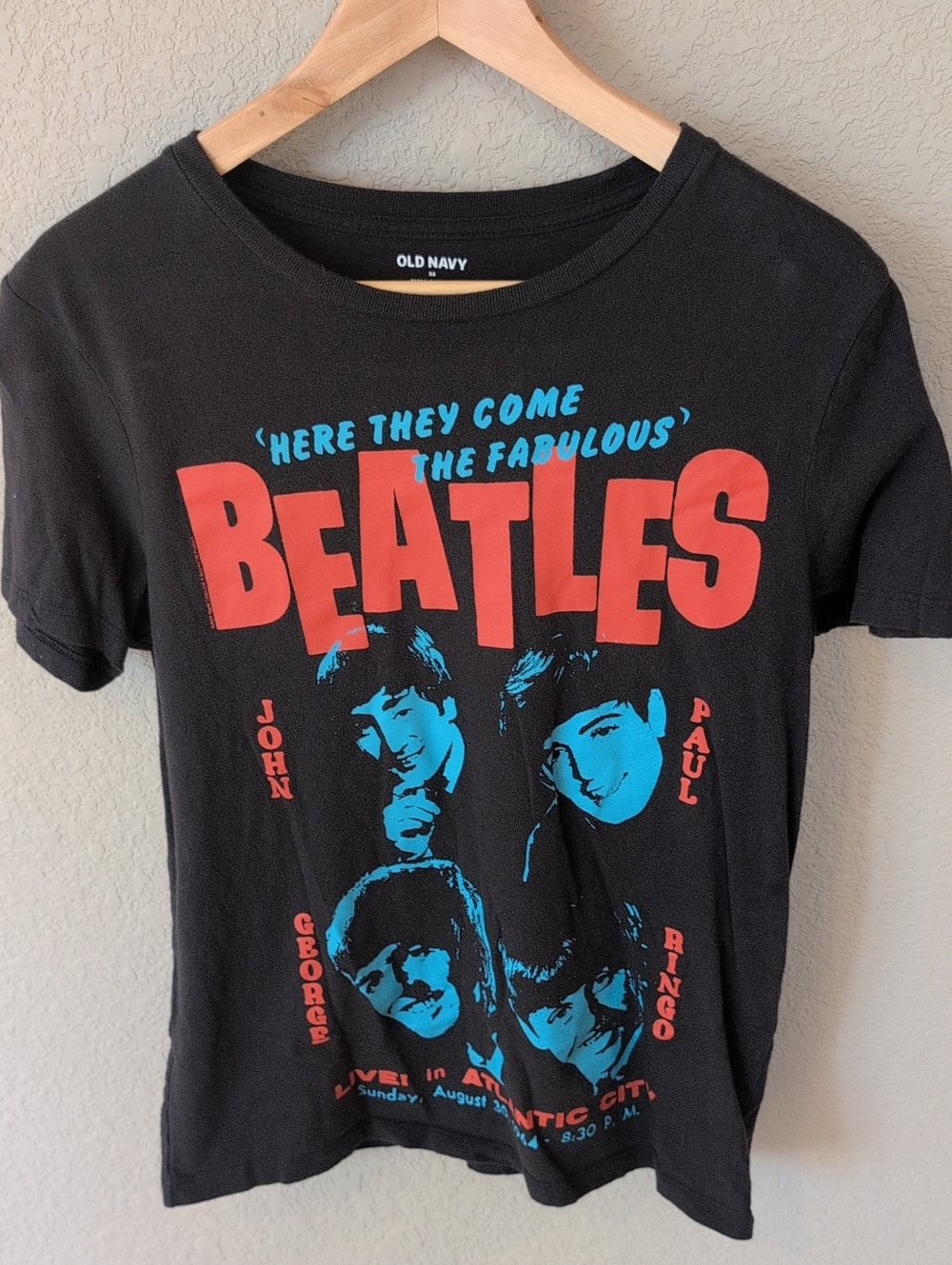 Old Navy Black Beatles Graphic Tee